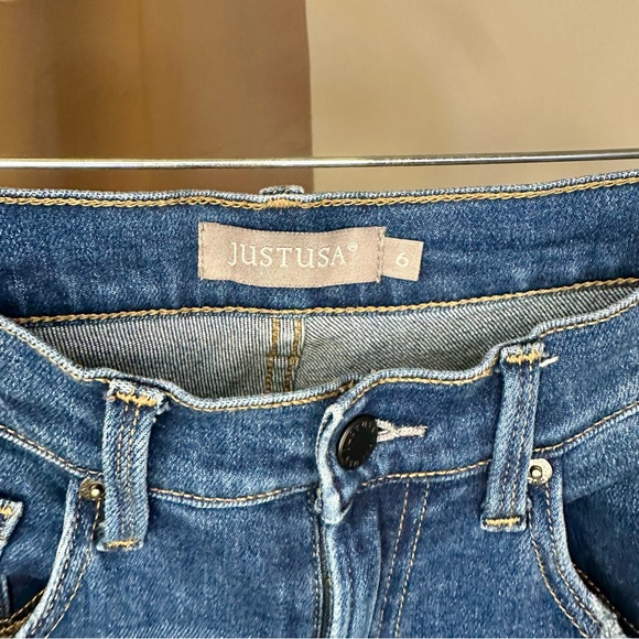 Just USA Raw Hem Wide Leg Jeans Size 6 - Picture 4 of 6